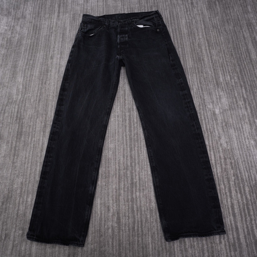 Levi's 501 Jeans Mens 32x32 Fit 29x29 Black Original Fit Straight Leg Denim